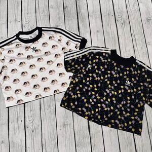 2 adidas cropped shirts- Adidas/Fiorucci collab- RARE